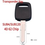 2005-2013 Subaru - SUB4/SUB120 Transponder Key (4D 62 Chip)(Aftermarket chip )(No logo)